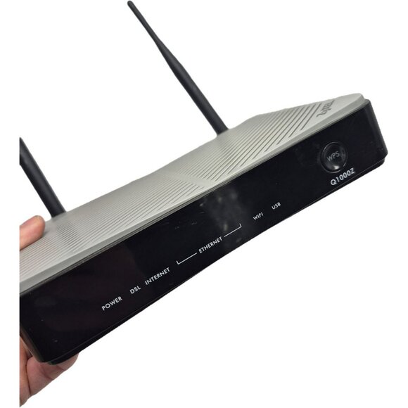 Qwest Century Link Approved Zyxel Q1000Z Wireless Modem Router Dual Antennas - Picture 7 of 10